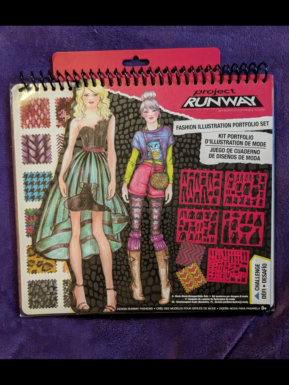 NWT Vintage Project Runway Fashion Angels Illustration Portfolio Set Deadstock